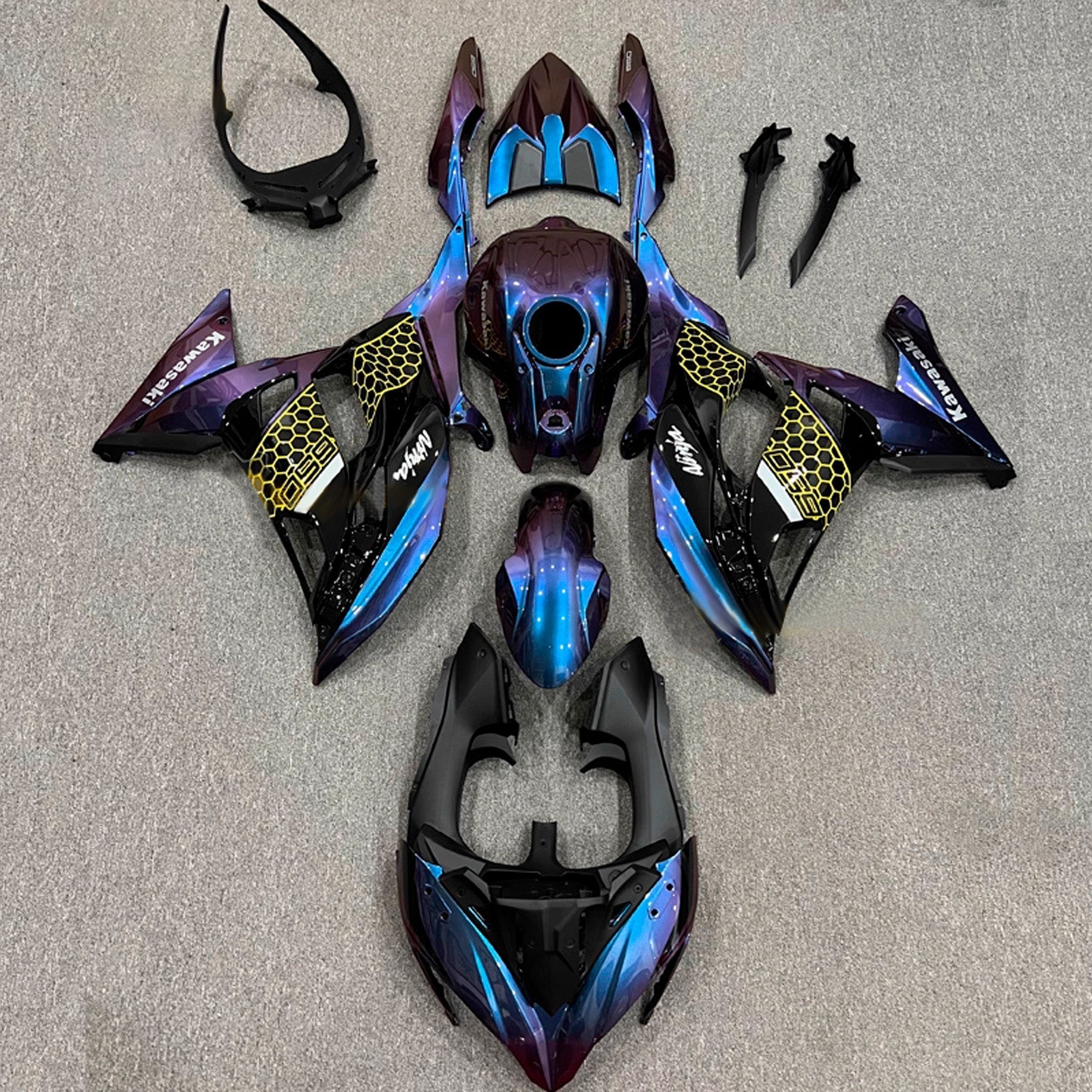 Injection Fairing Kit Bodywork Plastic ABS fit For Kawasaki ER-6F Ninja650R 2017-2019