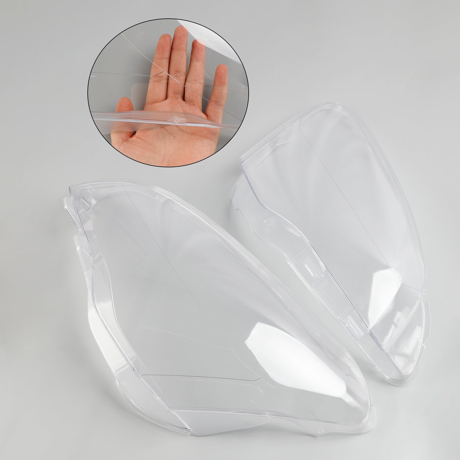 3/2012-2018 Citroen Berlingo Mk2 Van Left+Right Headlight Lens Cover
