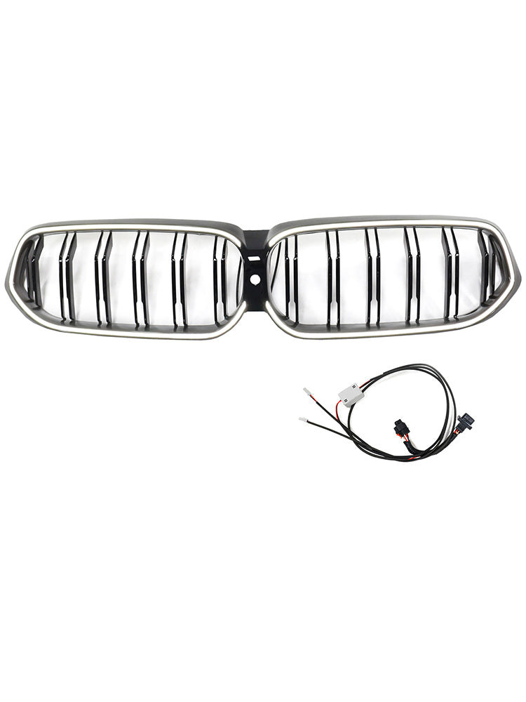 2020-2025 BMW 6 Series G32 Double Slat Black Front Kidney Grill Grille