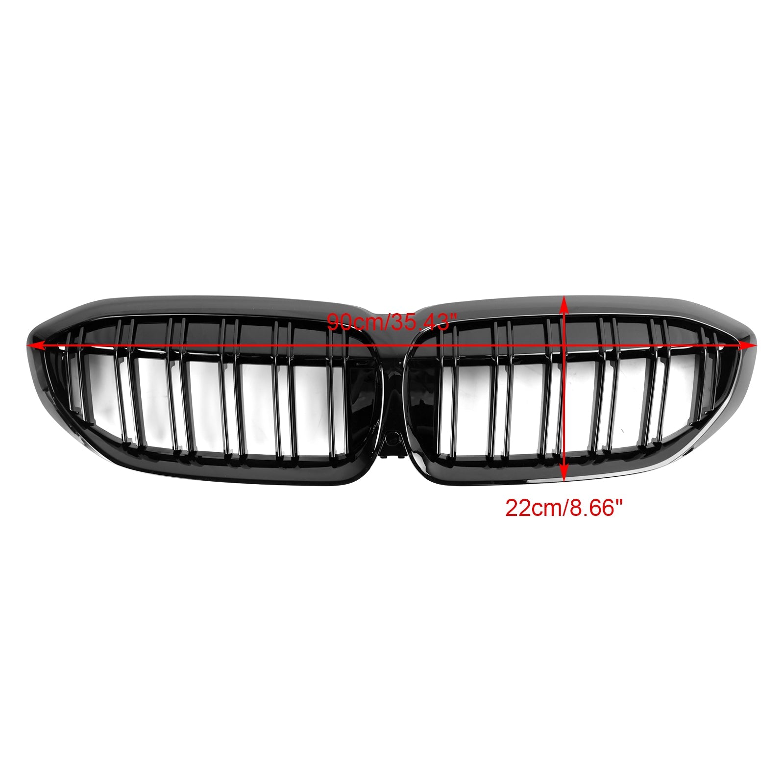 2019-2022 BMW 3 Series G20 G28 Black Dual Slat Kidney Grille Grill 51138072085