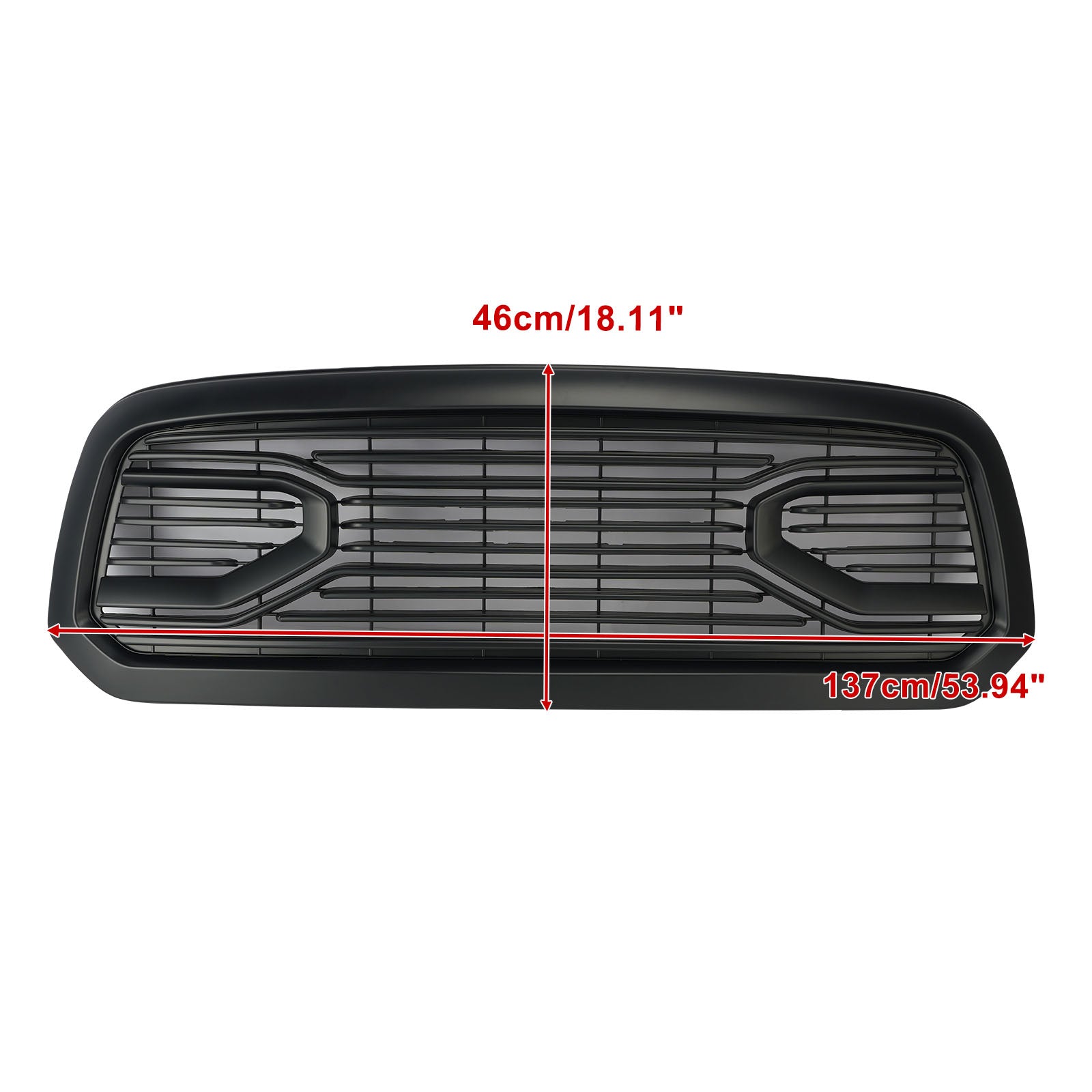 2013-2018 Dodge Ram 1500 Black Big Horn Style Front Bumper Grill Grille