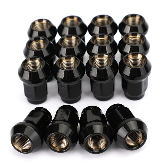 16x Black Wheel Lug Nuts 3/8" 24 Tapered For Polaris Ranger RZR 4 XP Sportsman