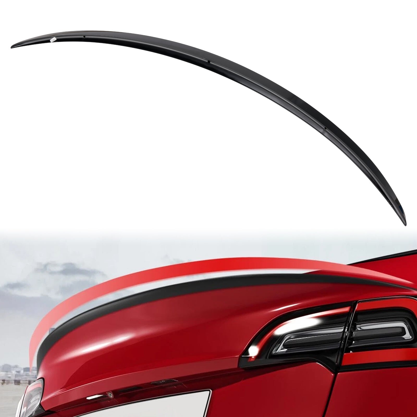 2017-2023 Tesla Model 3 Original Factory Style Gloss Black Rear Boot Spoiler Generic