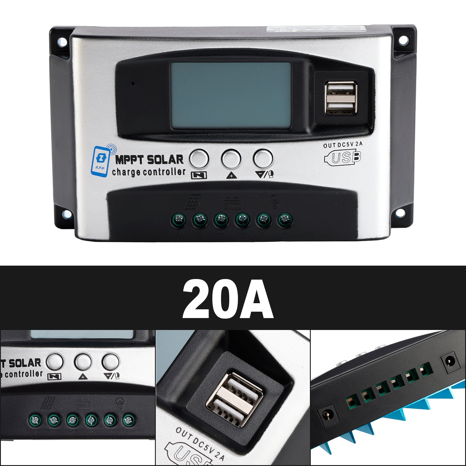 30A/40A MPPT High Energy Solar Controller APP to Remotely Manage DSP Controller