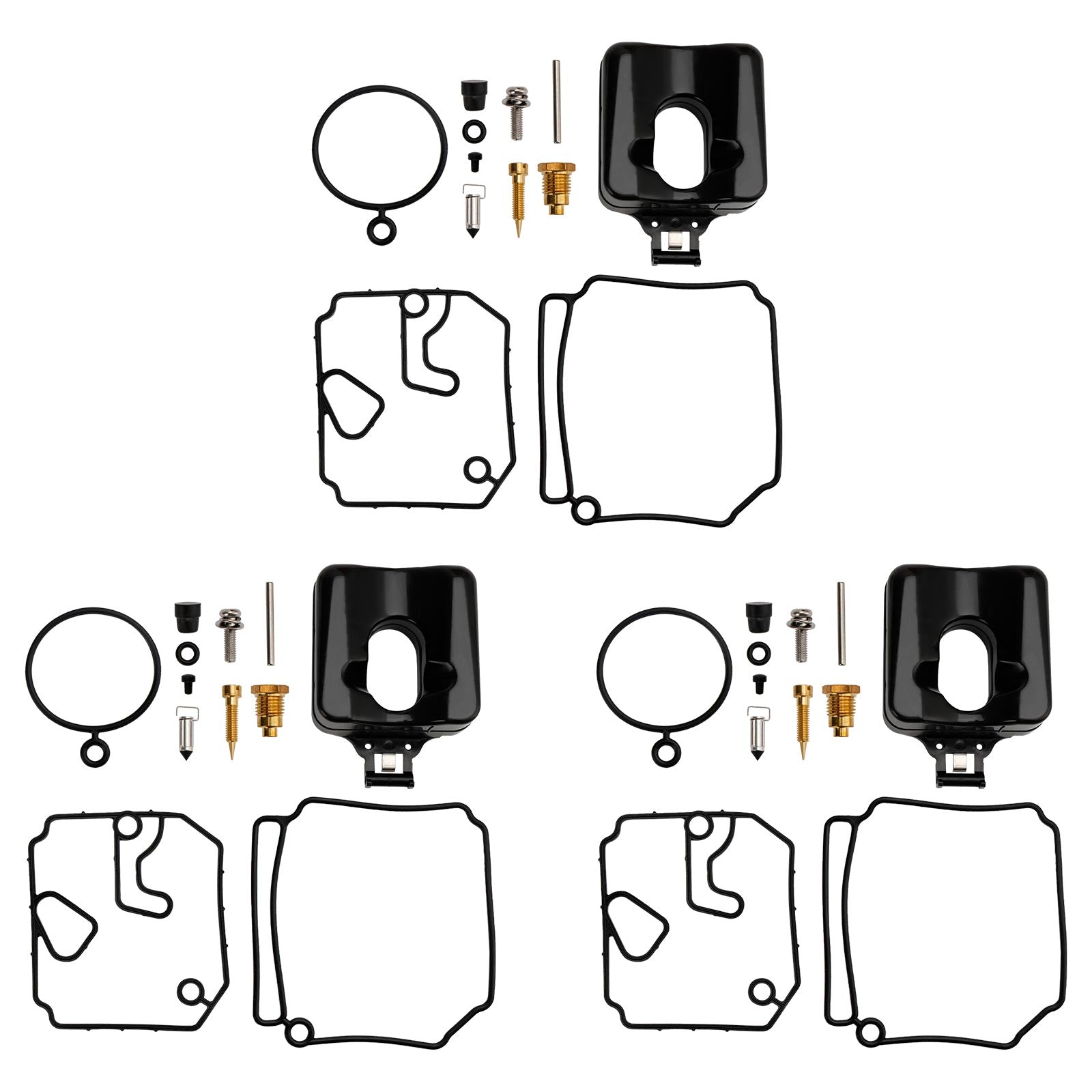 3X Carburetor Carb Rebuild Kit fit for Yamaha 2 Stroke 40HP 50HP Outboard Motor