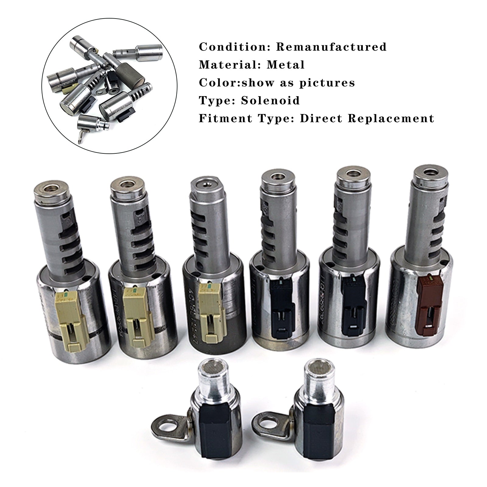 Citroen Volvo Fiat Peugeot Renault 8PCS TF80-SC TF81-SC AF40-6 AWF21 AF40 Transmission Solenoid Kit