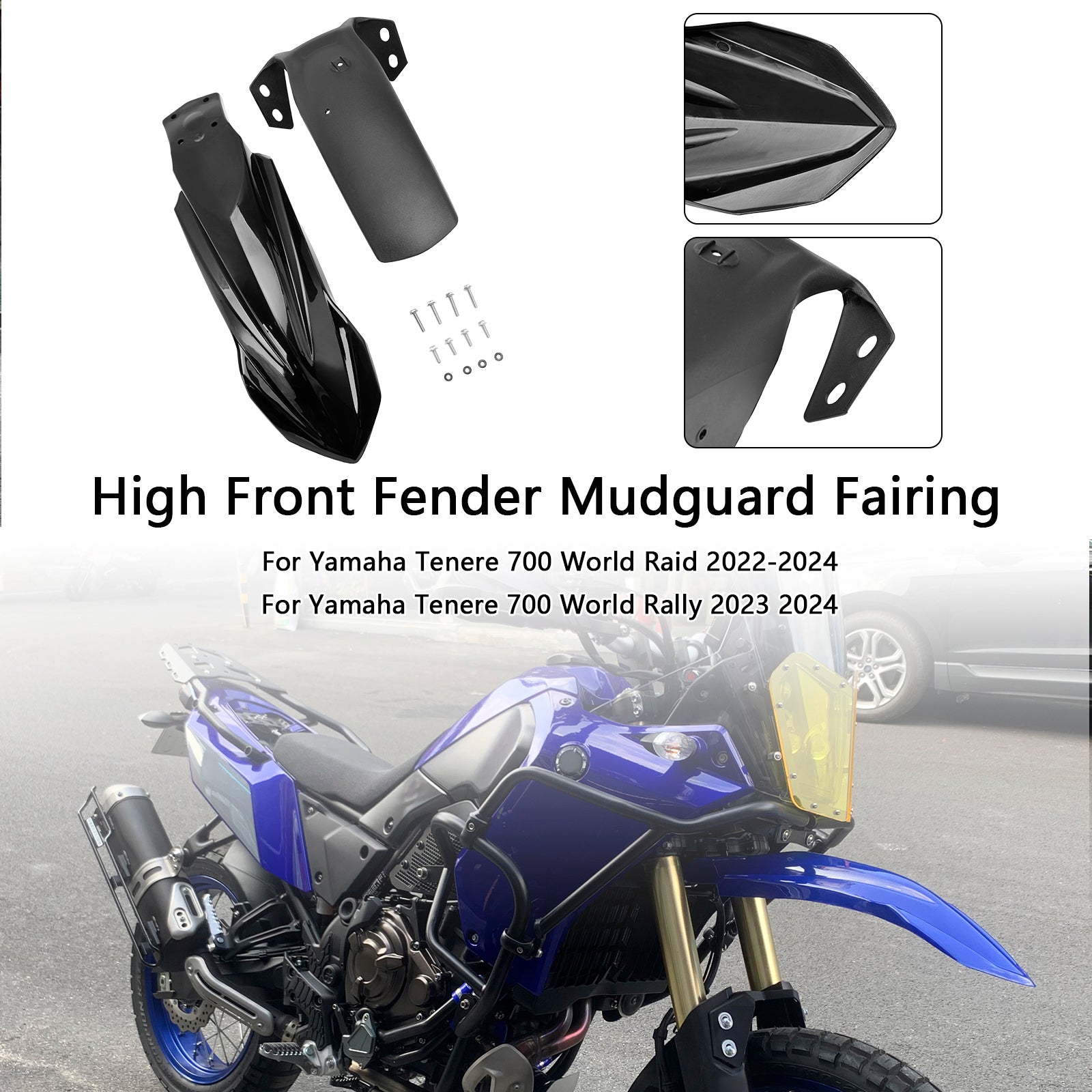 2023 2024 Yamaha Tenere 700 World Rally High Front Fender Mudguard Fairing