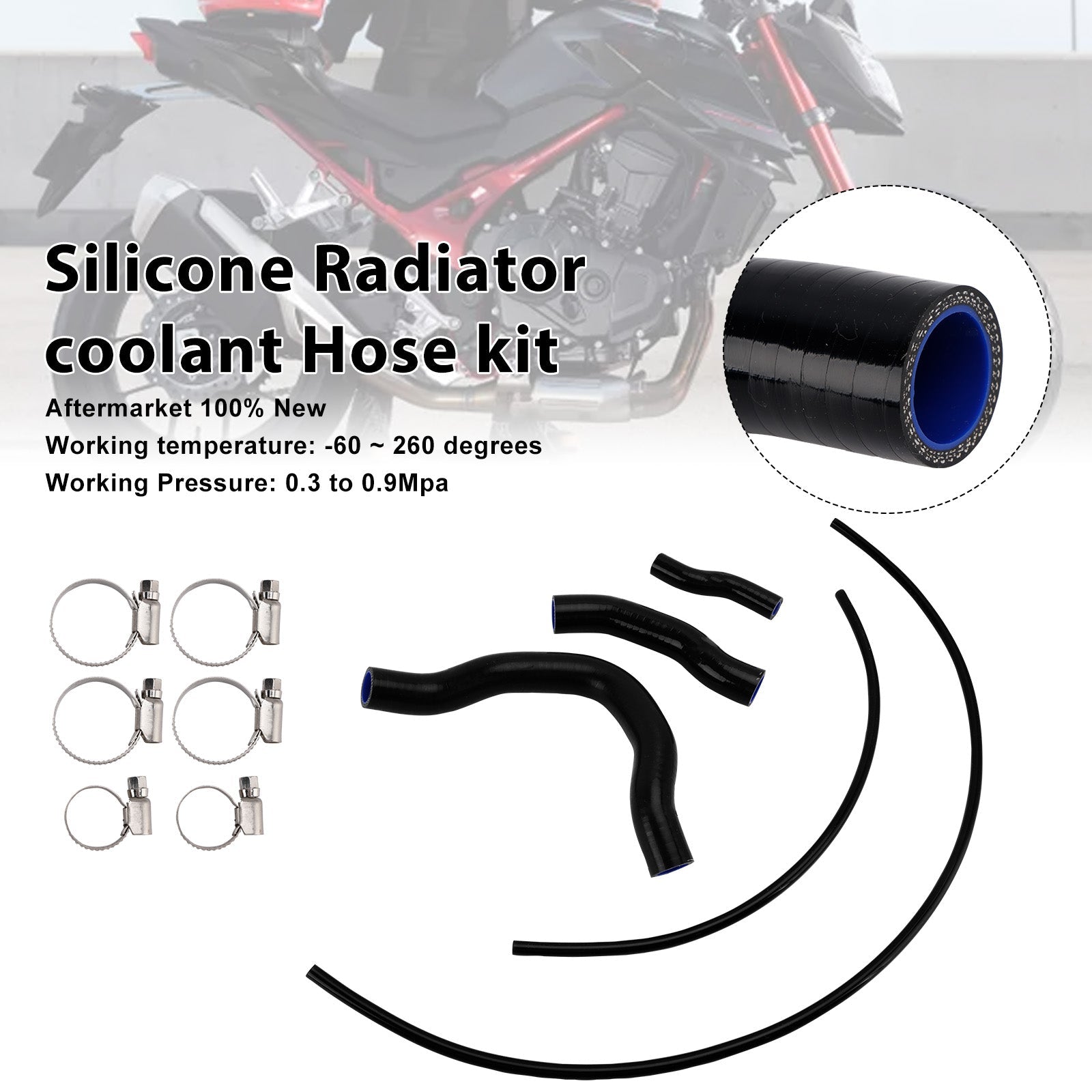 Silicone Radiator coolant Hose For Honda CB750 Hornet XL750 Transalp 23-25