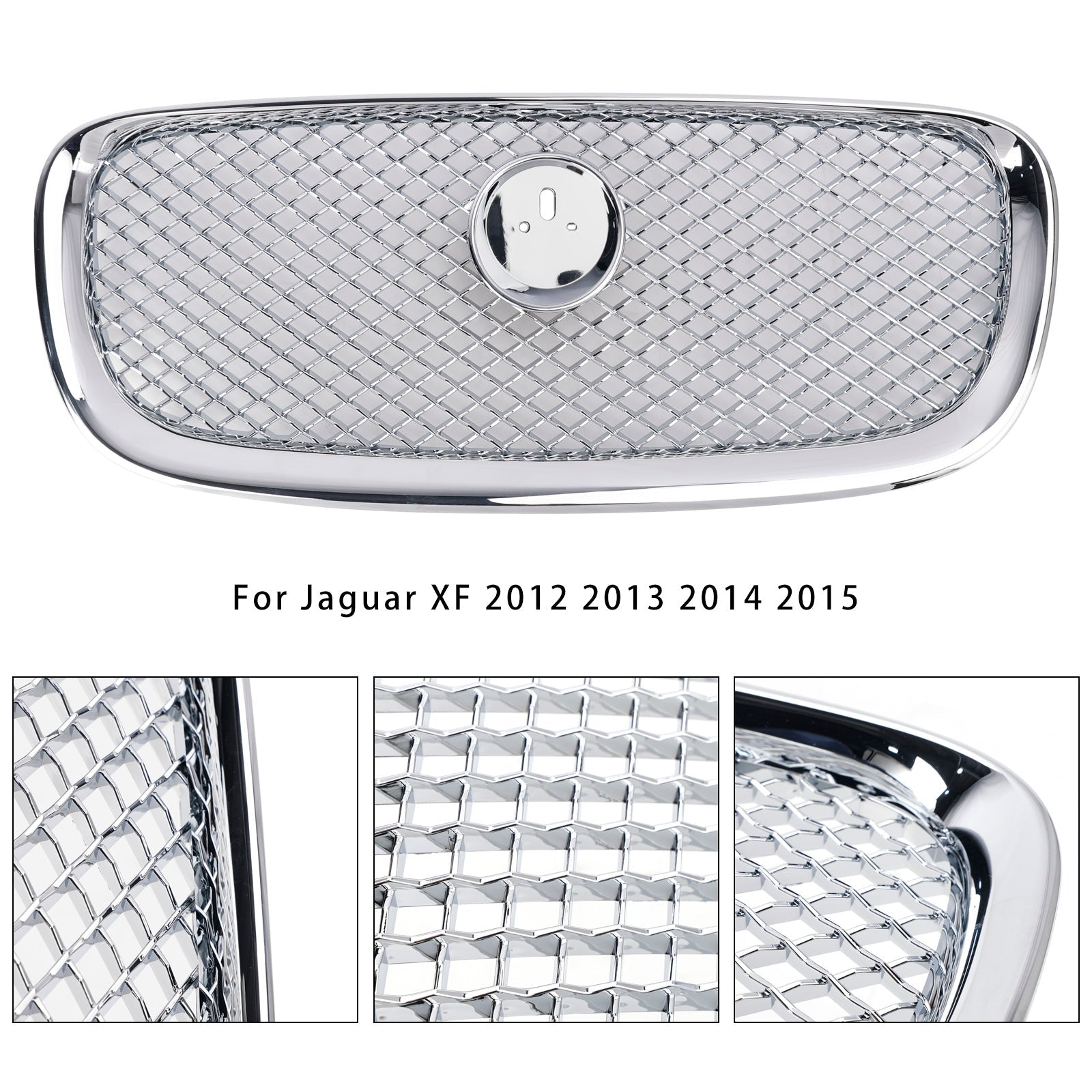 2012 2013 2014 2015 Jaguar XF XF-R Style Front Bumper Grill Grille Chrome