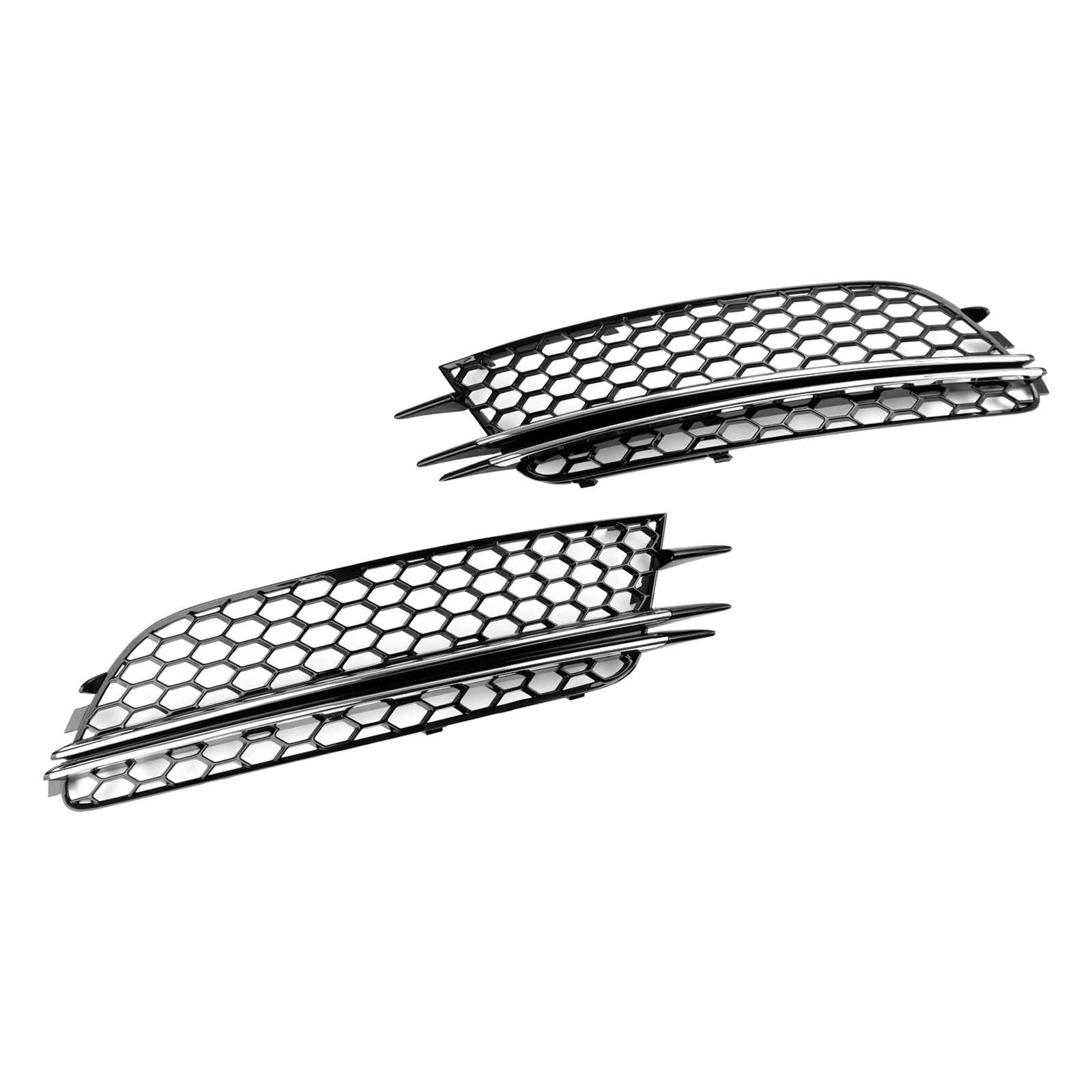 2012-2015 Audi A6 4G C7 2PCS Front Fog Light Cover Bezel Bumper Grille