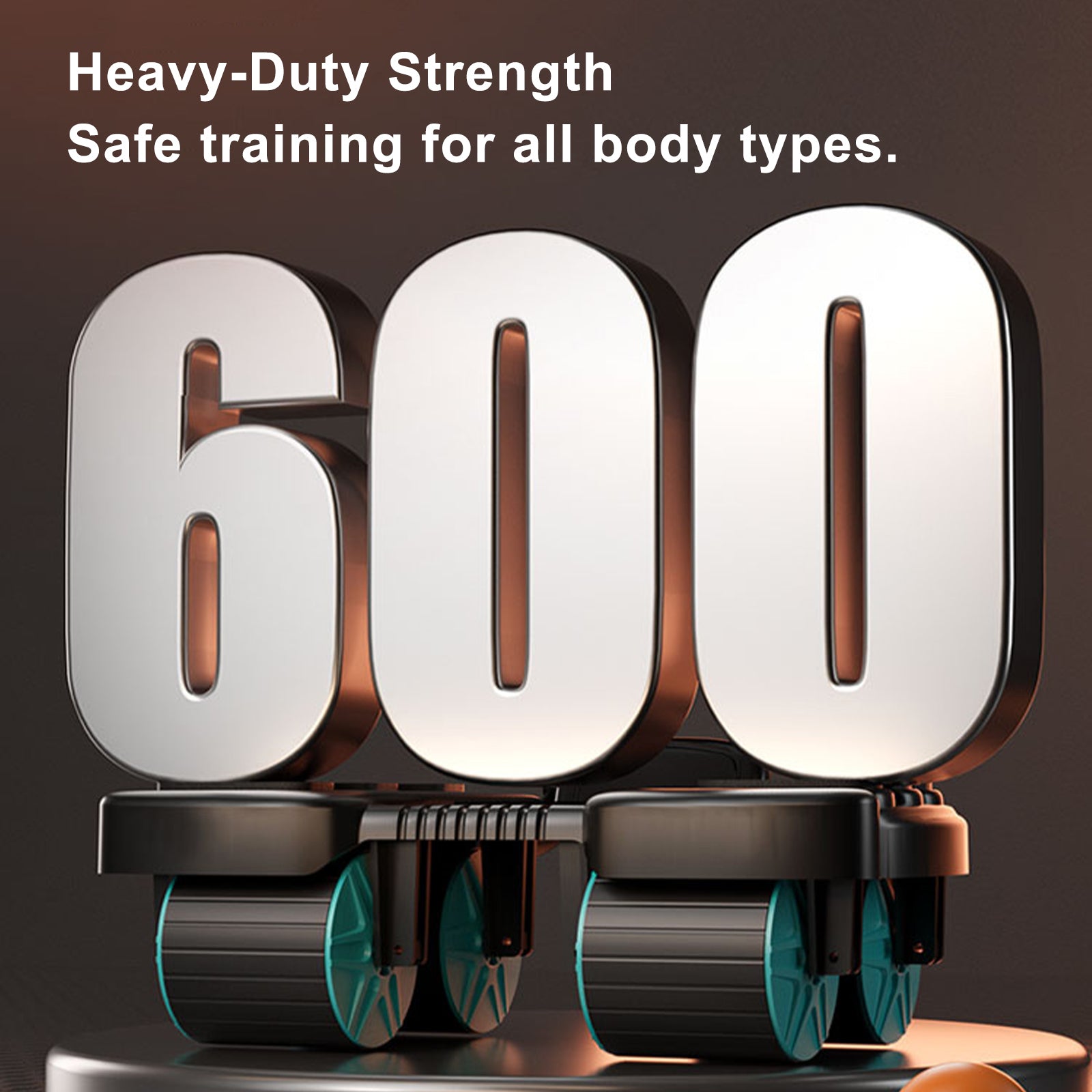 Perfect Core Trainer for Men & Women Automatic Rebound Ab Wheel with Elbow Support & 4-Wheel Stability – Includes Timer Portable Home Gym Equipment Blue