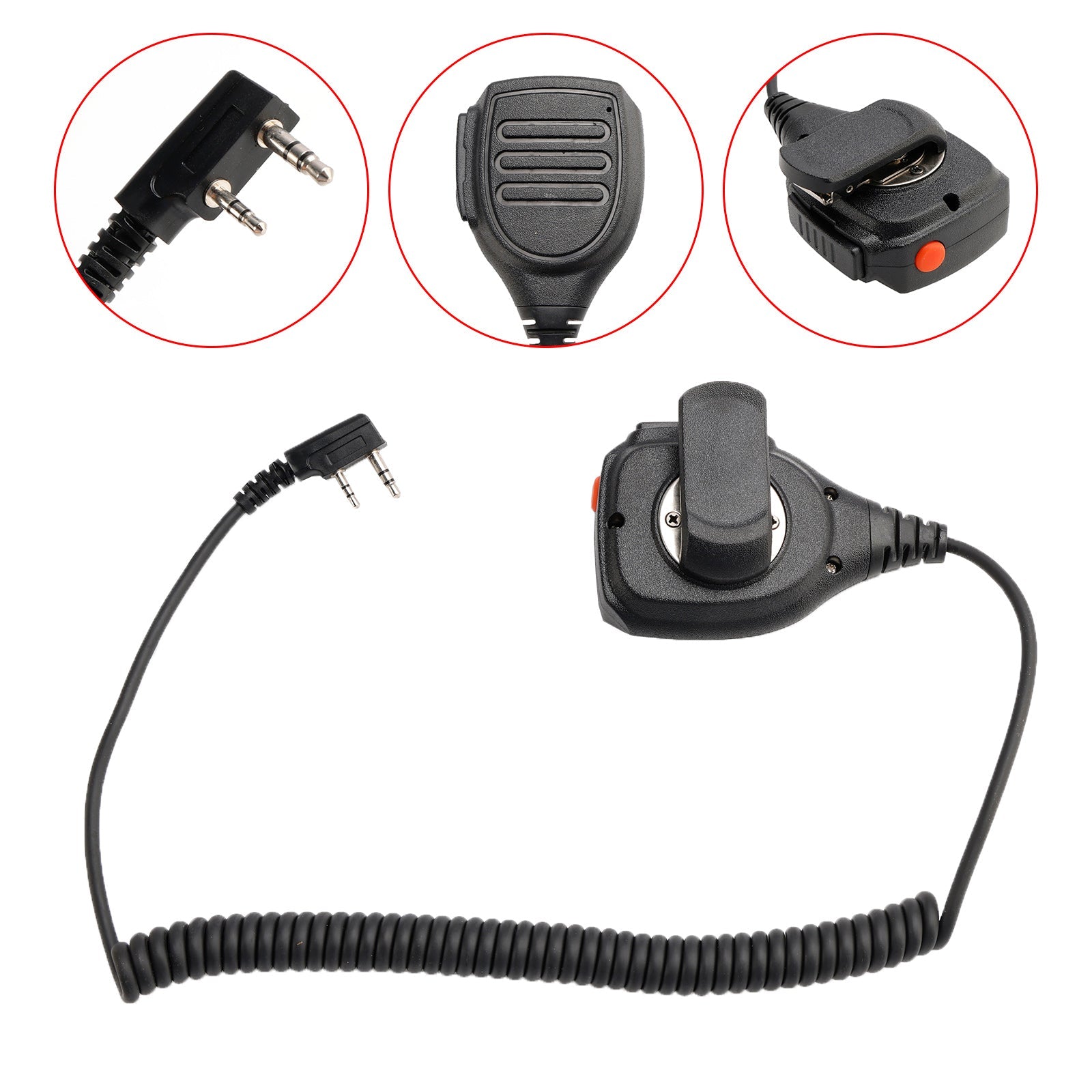 K-SM1602 Dual PTT Microphone Speaker For TK-220 TH-F6 RPV516A KG-UVD1P PX-666