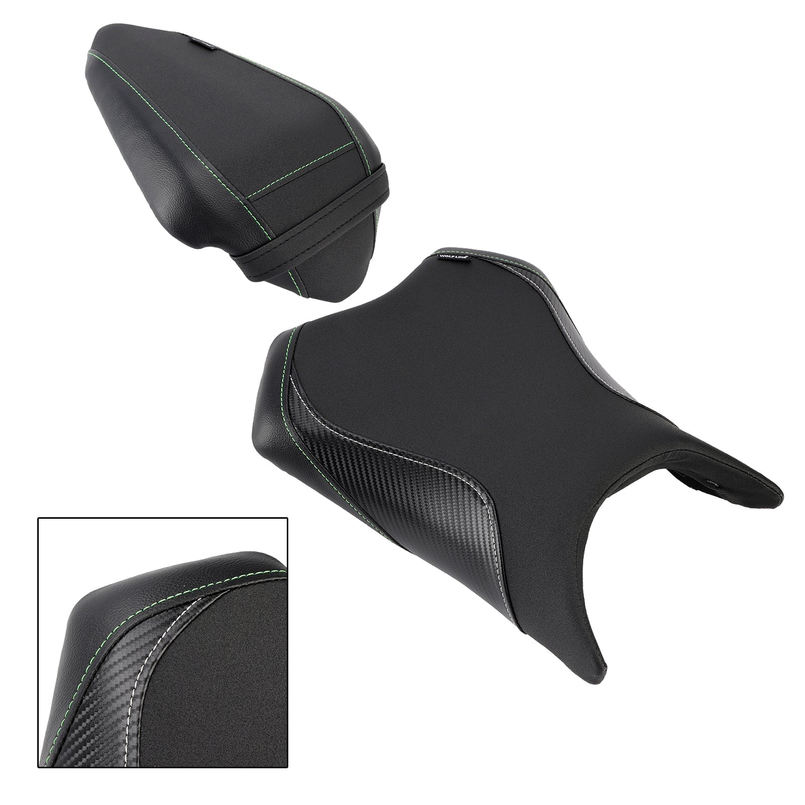 2024-2025 For Kawasaki Ninja 500 Z500 Front&Rear Raider Passenger Cushion Kit Black1