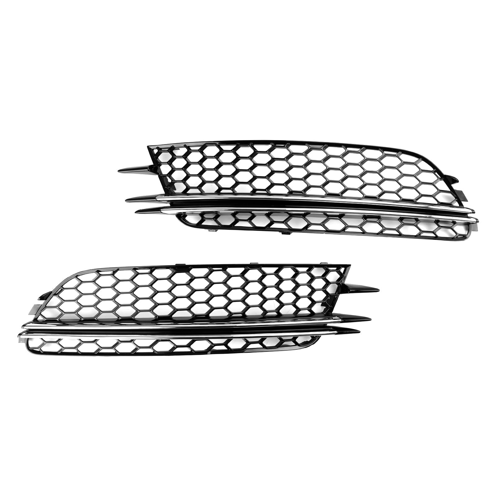 2012-2015 Audi A6 4G C7 2PCS Front Fog Light Cover Bezel Bumper Grille