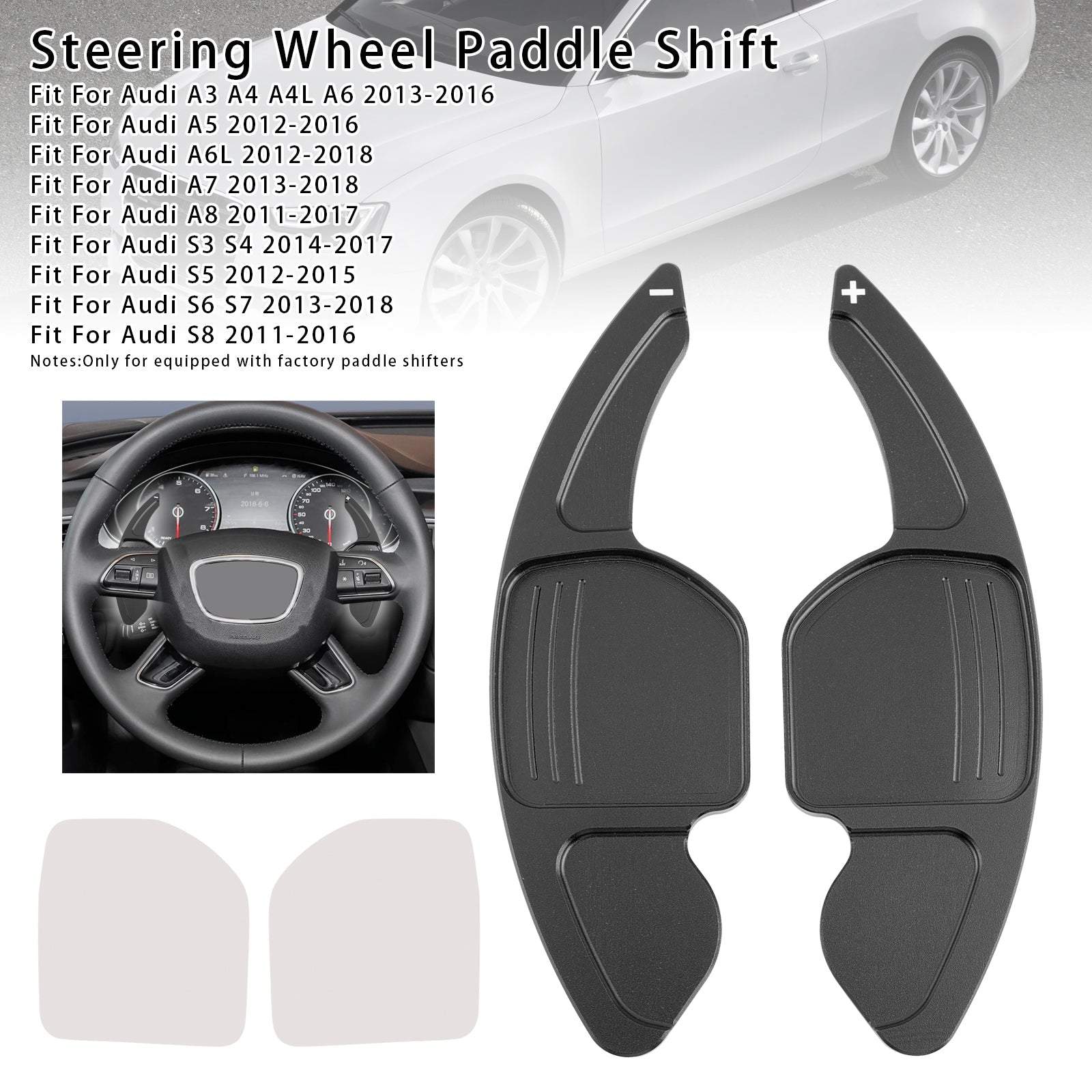 Steering Wheel Paddle Shifter Extension For Audi A3 A4 A5 A6 A8