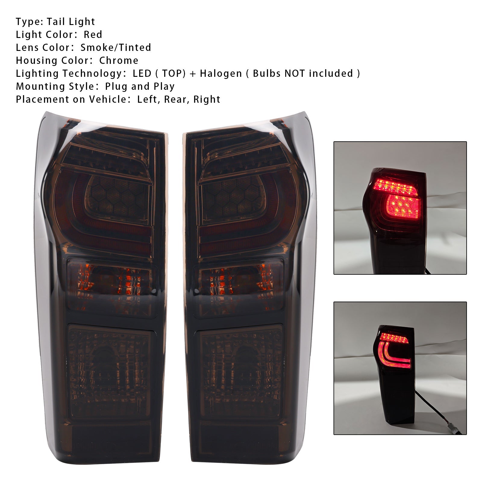 2012-2019 ISUZU D-MAX DMAX RC Pair LED Tail Light Rear Back Lamp
