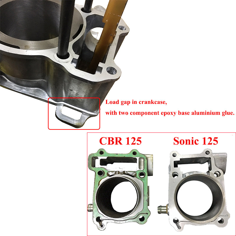 58mm 2004-2017 Honda CBR125R Cylinder Piston Gasket Rebuild Kit 125cc 12100-KGH-900