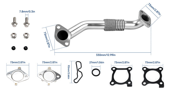 EGR Pipe Repair Kit for Honda Accord CR-V Civic 2.2 i-DTEC Diesel 18725-RL0-G02