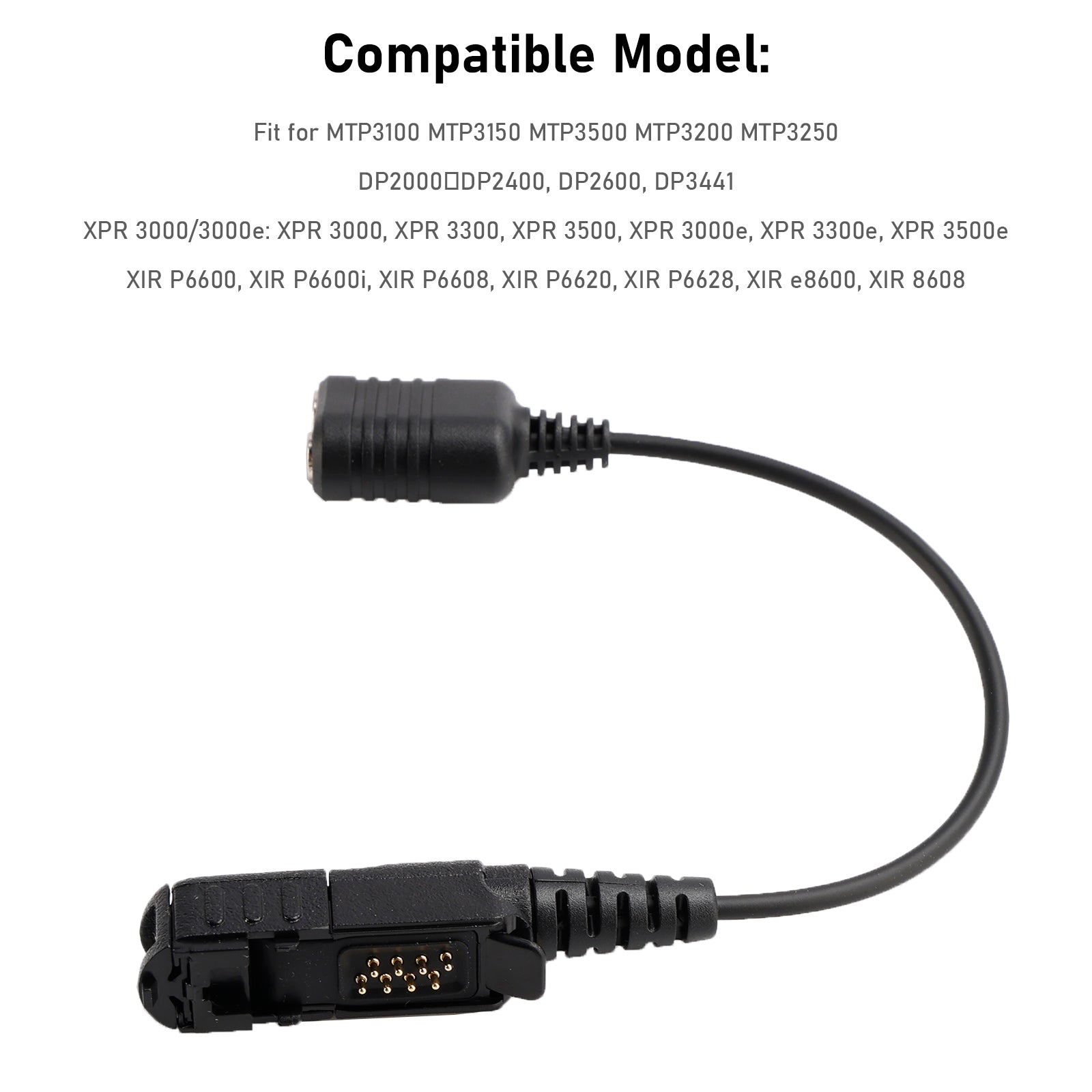 K Interface Headset Port Converter Cable for MTP3100 DP2000 DP2400 DP2600 DP3441