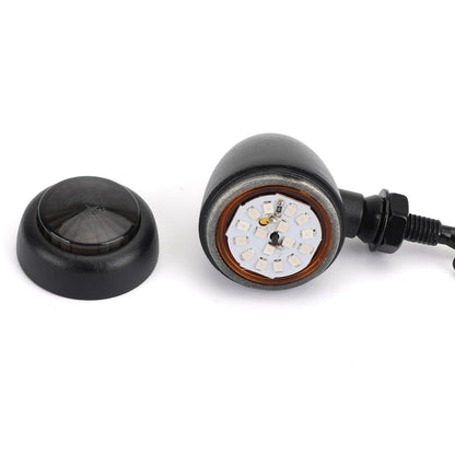 Turn Signals Indicators Fit For Harley Chopper Cafe Racer Black