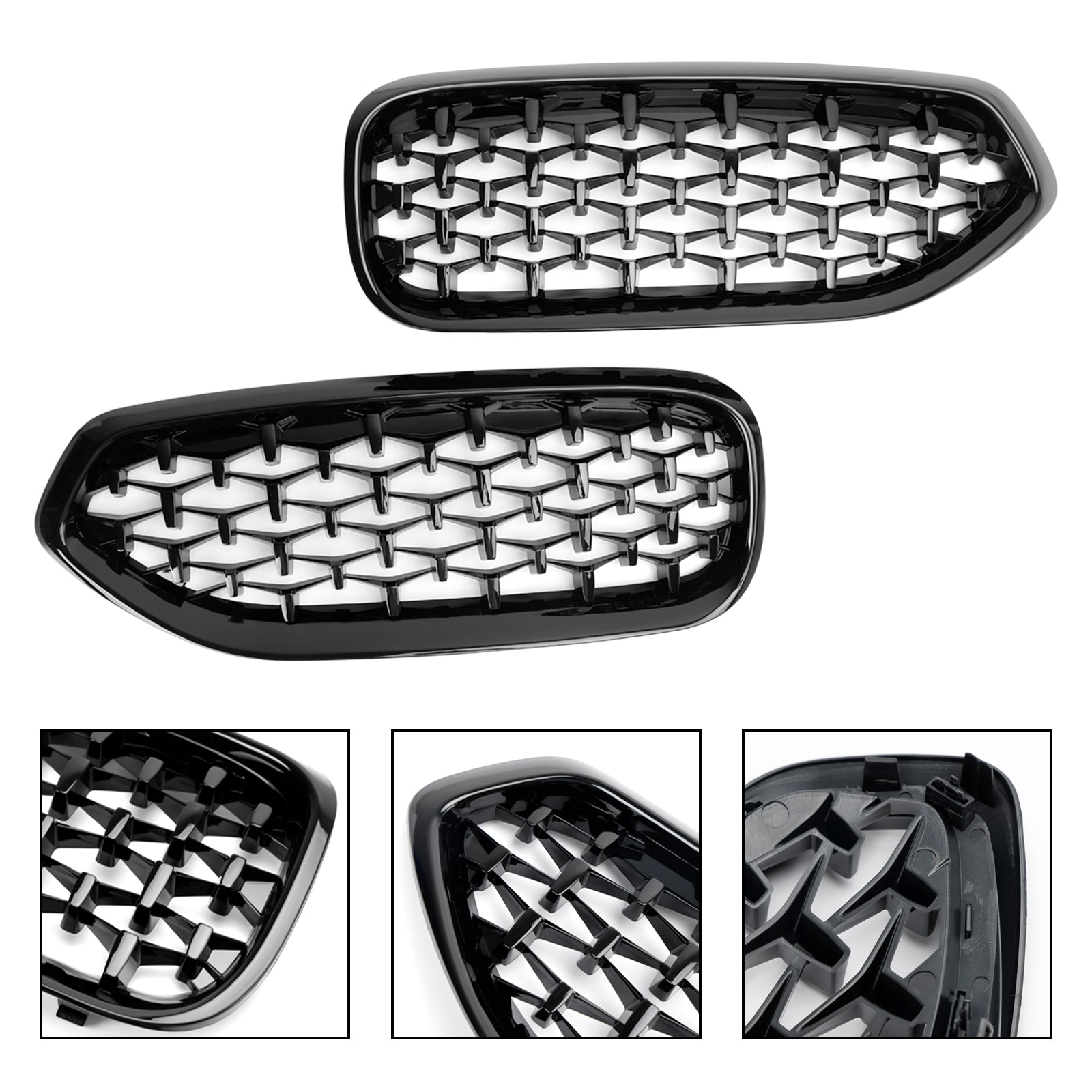 2019-2023 BMW G29 Z4 Diamond Style Gloss Black Front Kidney Grill Grille