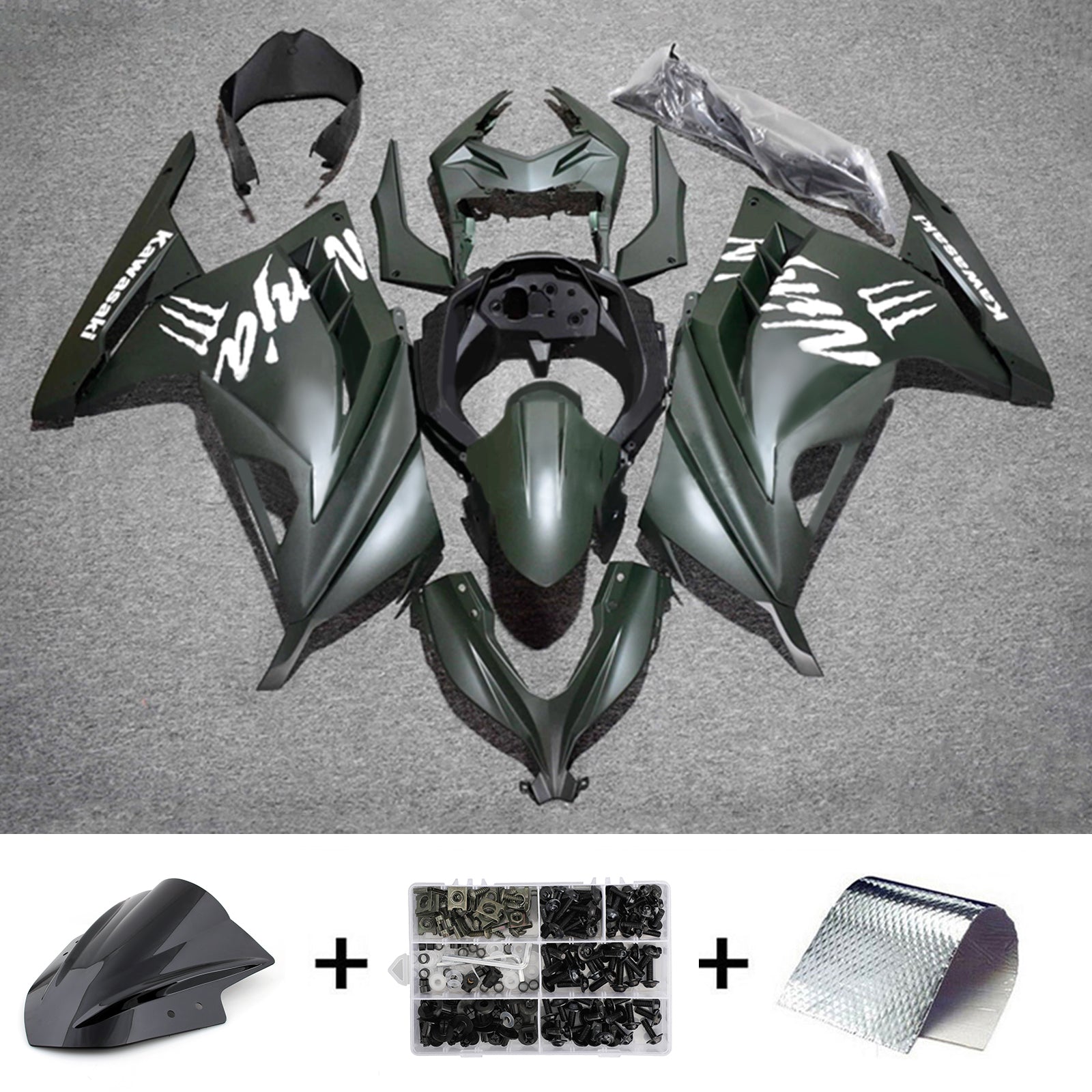 Injection Fairing Kit Bodywork Plastic ABS fit For Kawasaki EX300 Ninja300 2013-2024