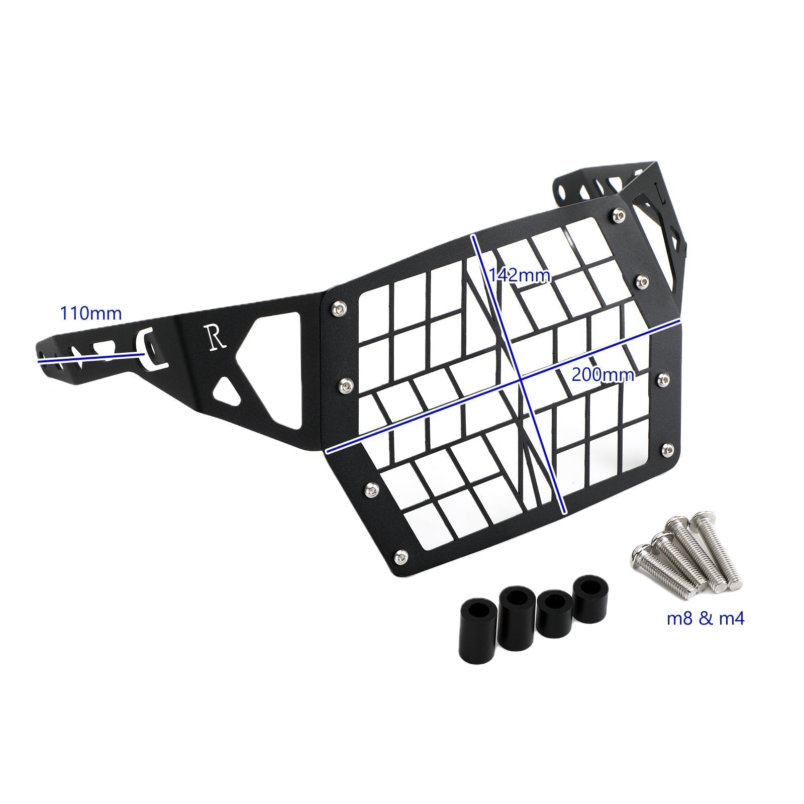 Headlight Grille Guard Cover Protector Fit For Suzuki Dl1050 Xt A 19+,Clear