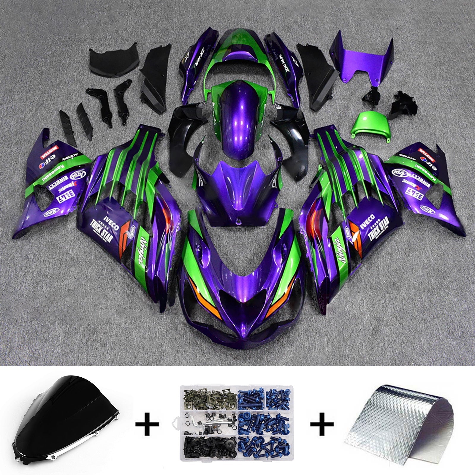 Injection Fairing Kit Bodywork fit For Kawasaki ZX14R ZZR1400 2012-2026