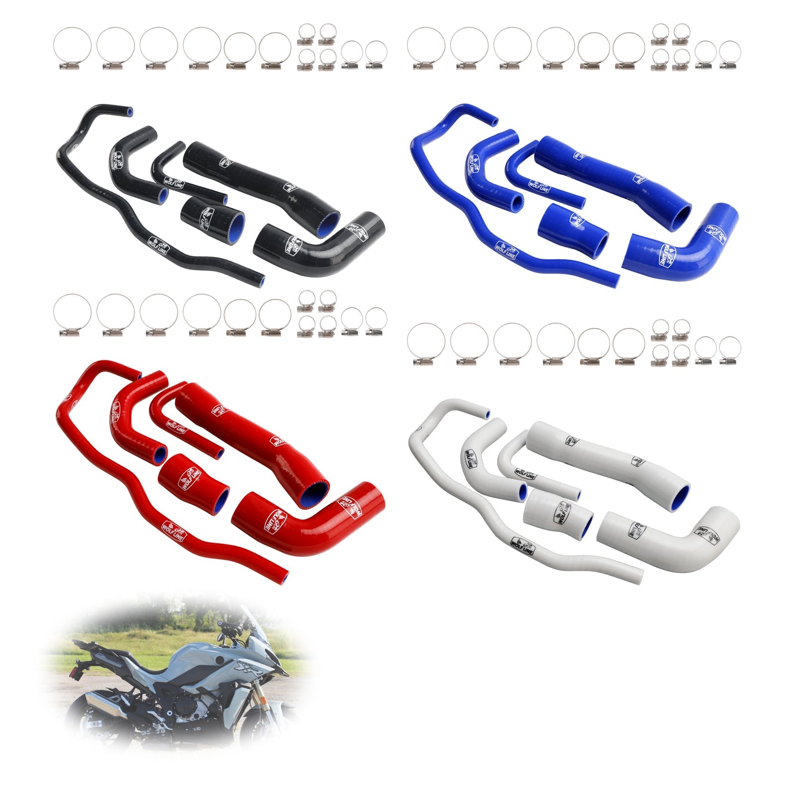 2021-2024 BMW S1000XR Silicone Radiator coolant Hose kit