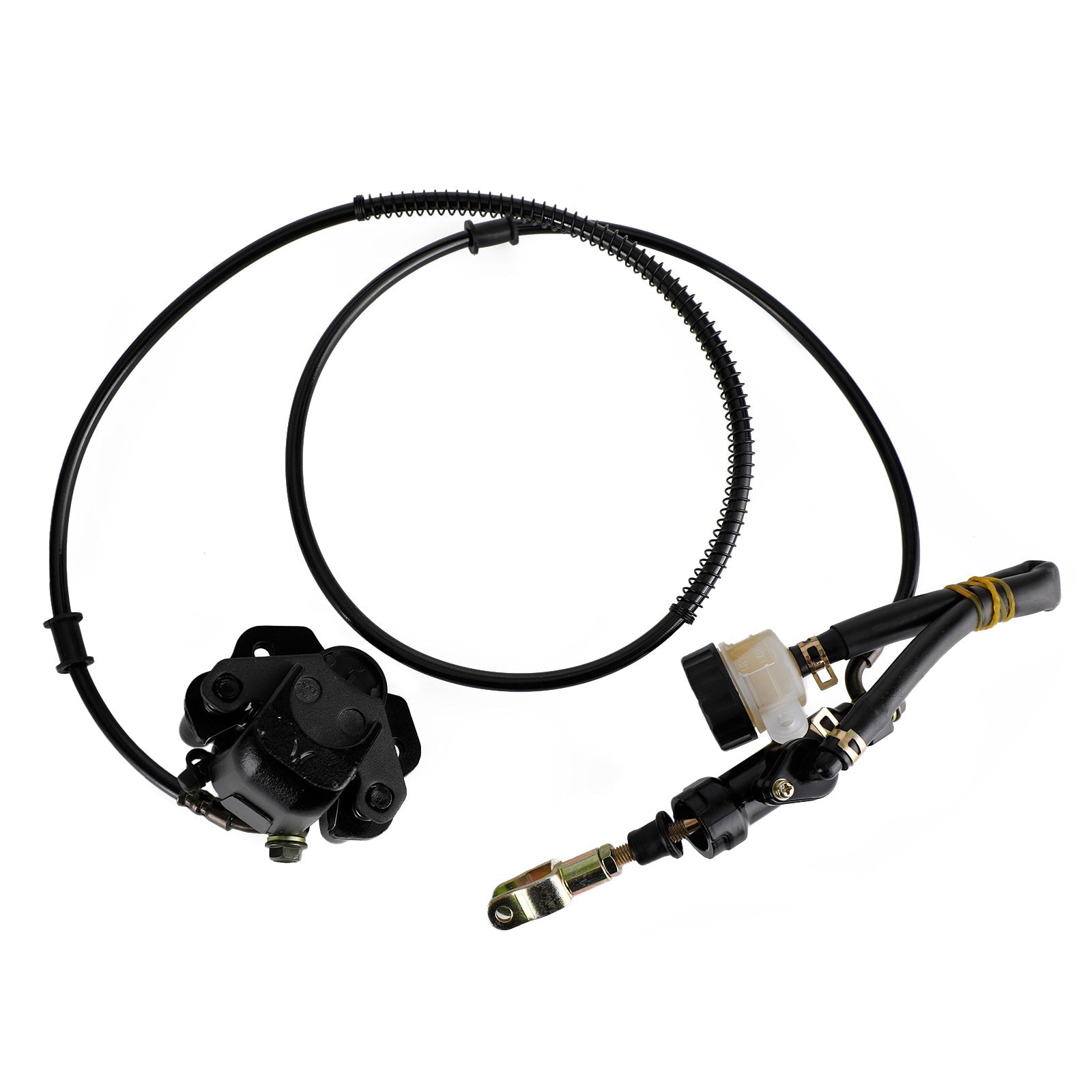 Go Kart Golf Cart ATV Rear Hydraulic Brake Assembly Caliper Master Cylinder Kit