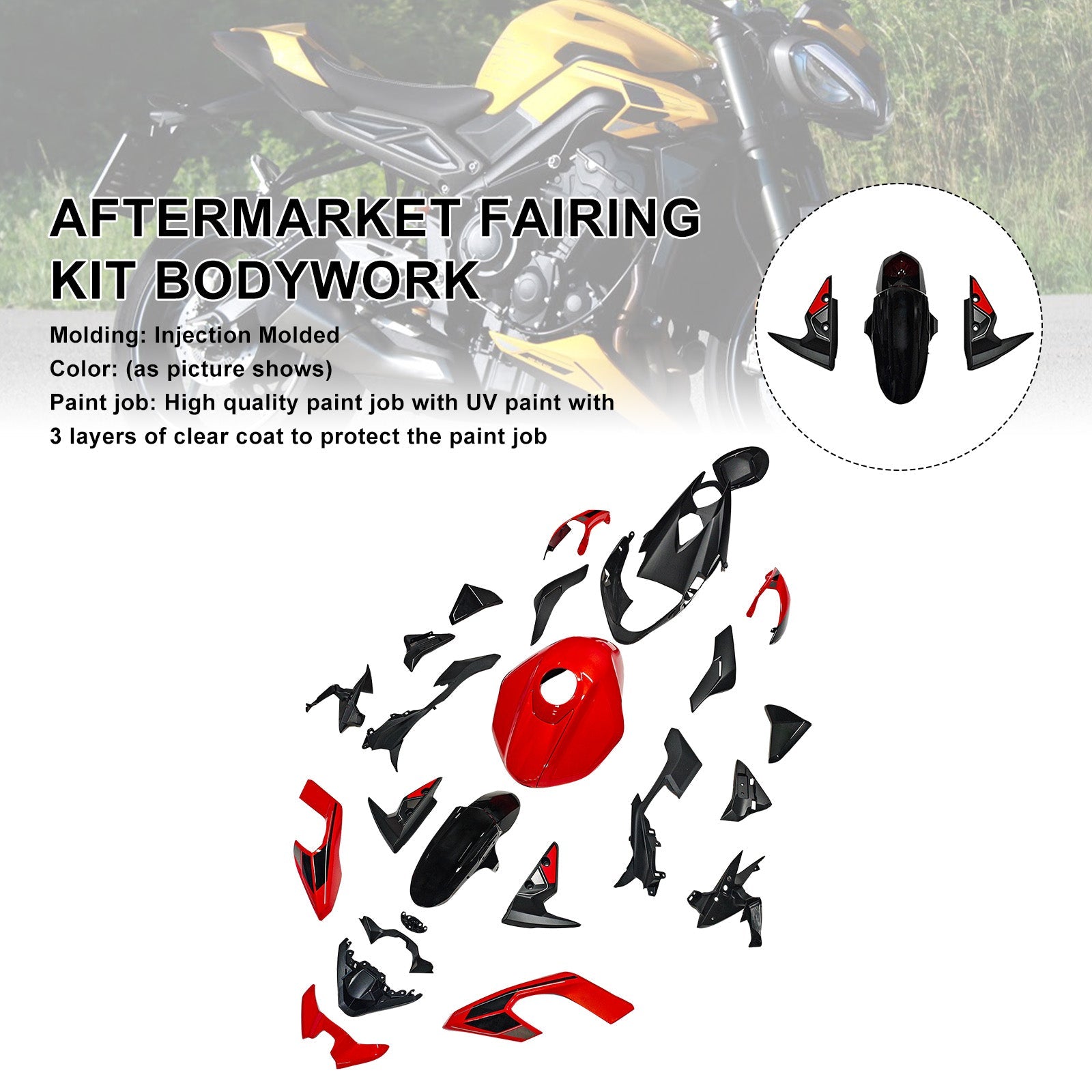 Injection Bodywork Fairing Kit for Street Triple 765 R/RS 2023-2025