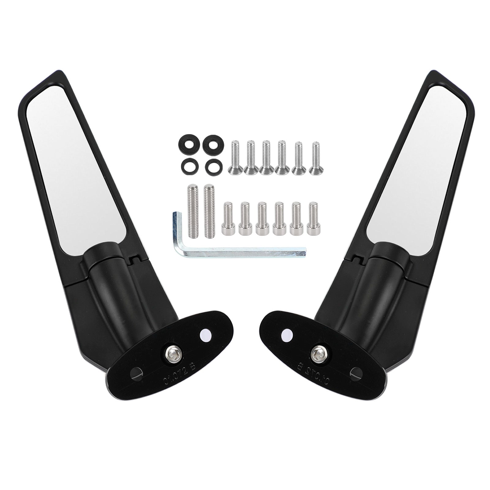 2000-2019 Suzuki GSX-R750 Adjustable Wing Fin Rearview Mirrors Generic