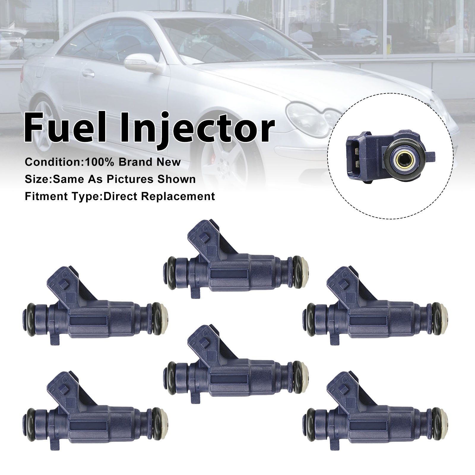 6Pcs Fuel Injector For Mercedes-Benz CLK320 00-05 SLK320 01-03 0280156014