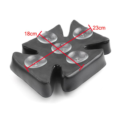 New 1 PC Pillion Pad 5 Suction Cup Passenger Seat Fit For Motorcycle Cross Shape