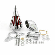 2004-2007 Dyna series with EFI engine: Super Glide Street Bob Low Rider Fat Bob Wide Glide Spike Air Cleaner Intake Filter Chrome