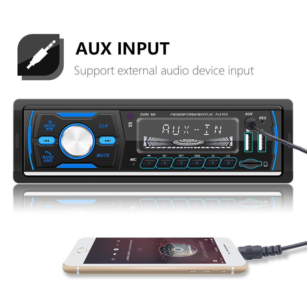 Car Radio Stereo 1Din Bluetooth FM Audio Music Player DAB/MP3/USB/AUX In-dash