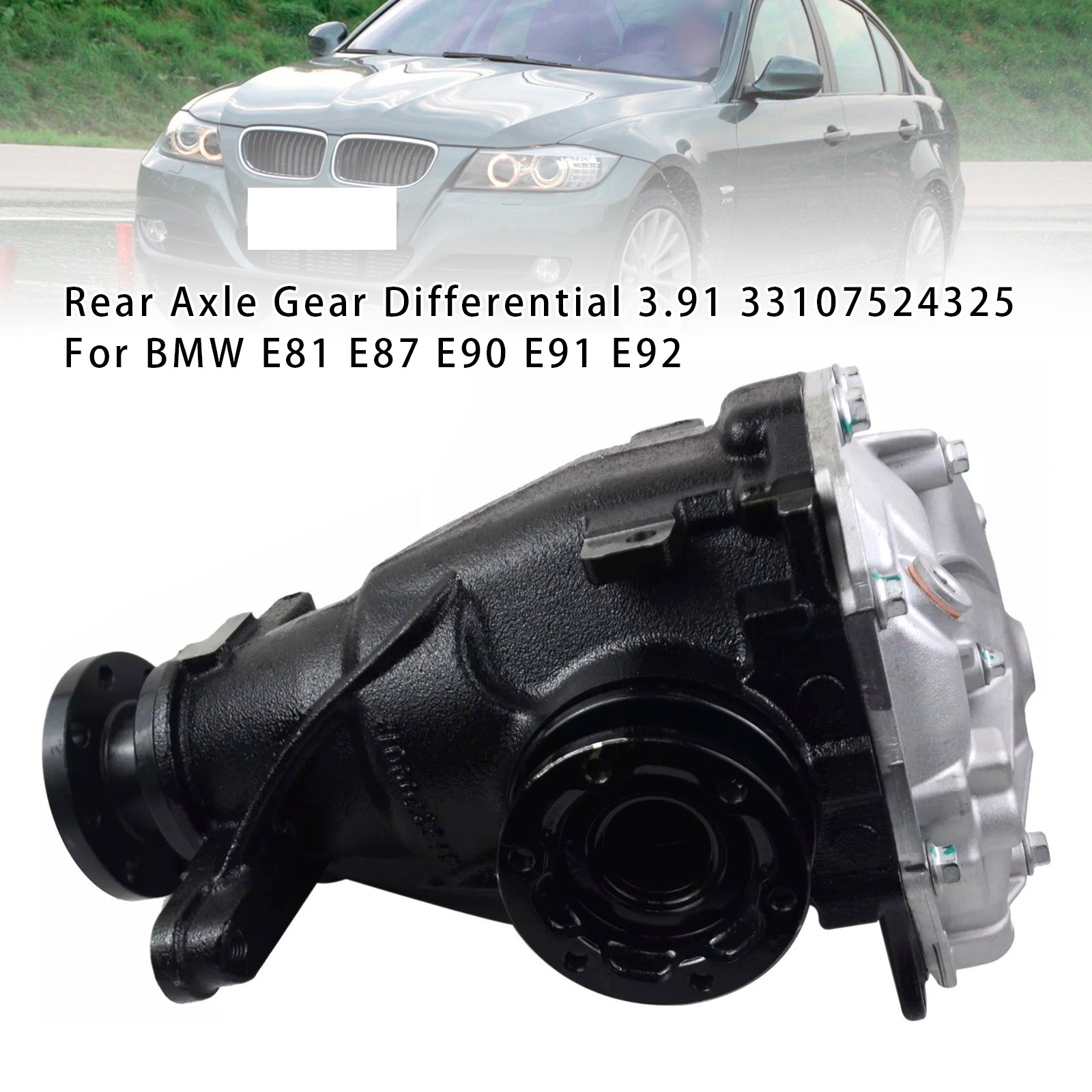 BMW E81 E87 E90 E91 E92 Rear Axle Gear Differential 3.91 33107524325