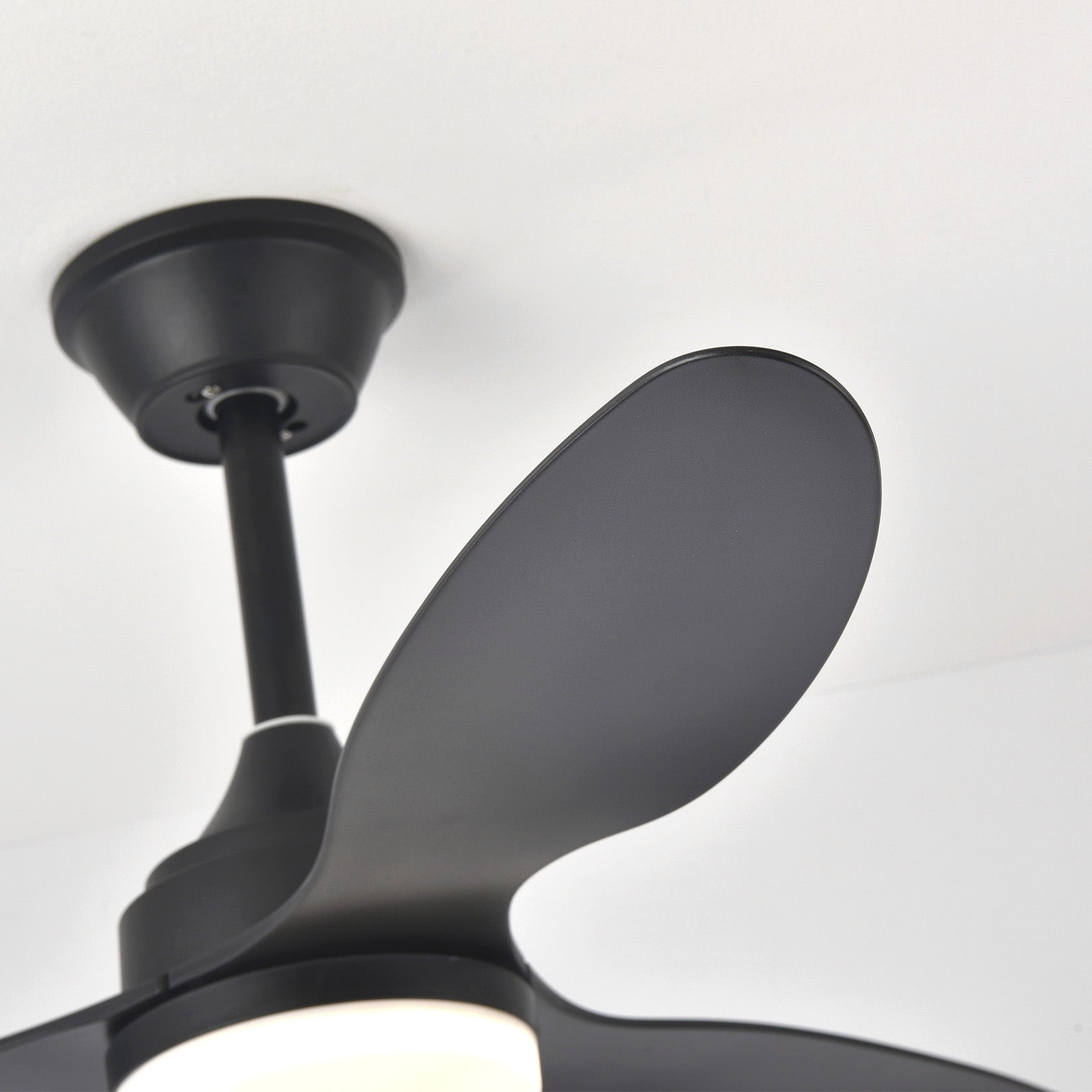 42" Pendant Ceiling Fan with Light Dimmable Black Quiet DC Motor Remote