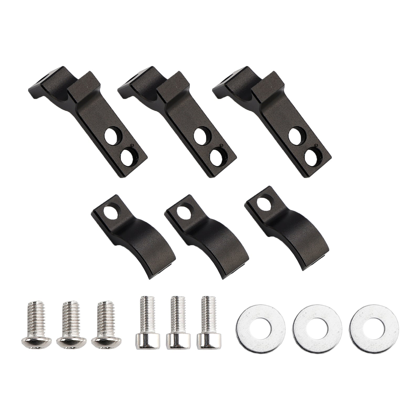 Universal Symmetrical Side Saddlebag Mounting Bracket Kit Black For Motorbike