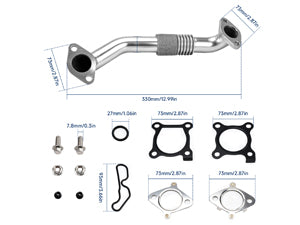 2011-2015 Honda Civic 2.2iDTEC EGR Pipe Repair Kit N22B iDTEC Engines 18725-RL0-G02