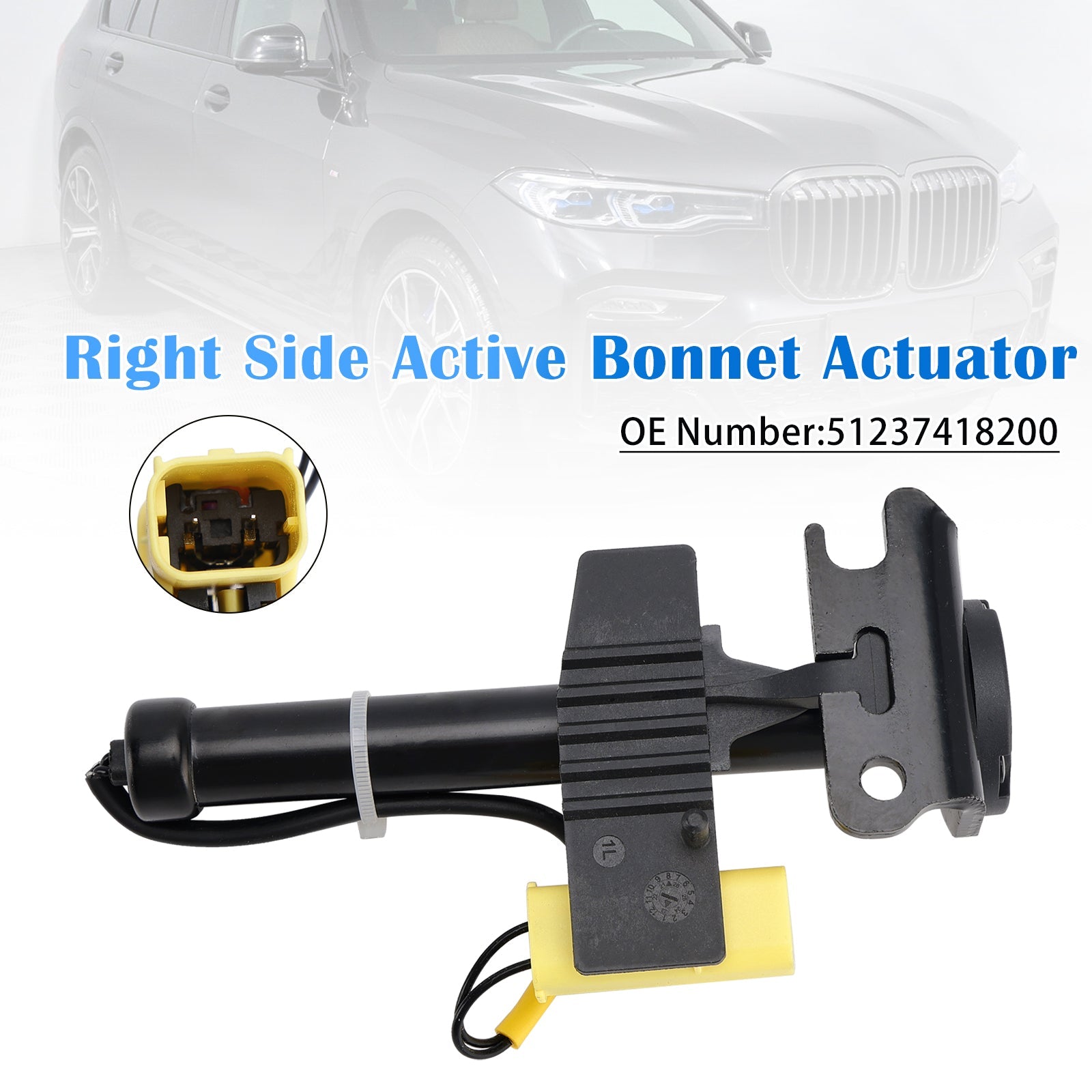 Right Side Active Bonnet Actuator 51237418200 for BMW X5 G05 X6 G06 X7 2017-2020