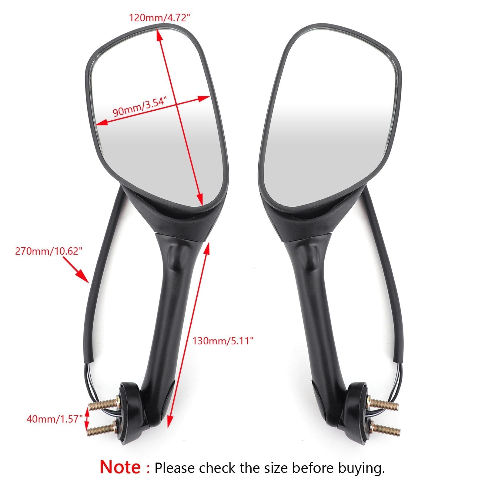 2003-2007 Suzuki SV 1000 / SV1000 / SV1000S Rearview Side Mirrors w/Turn Signals