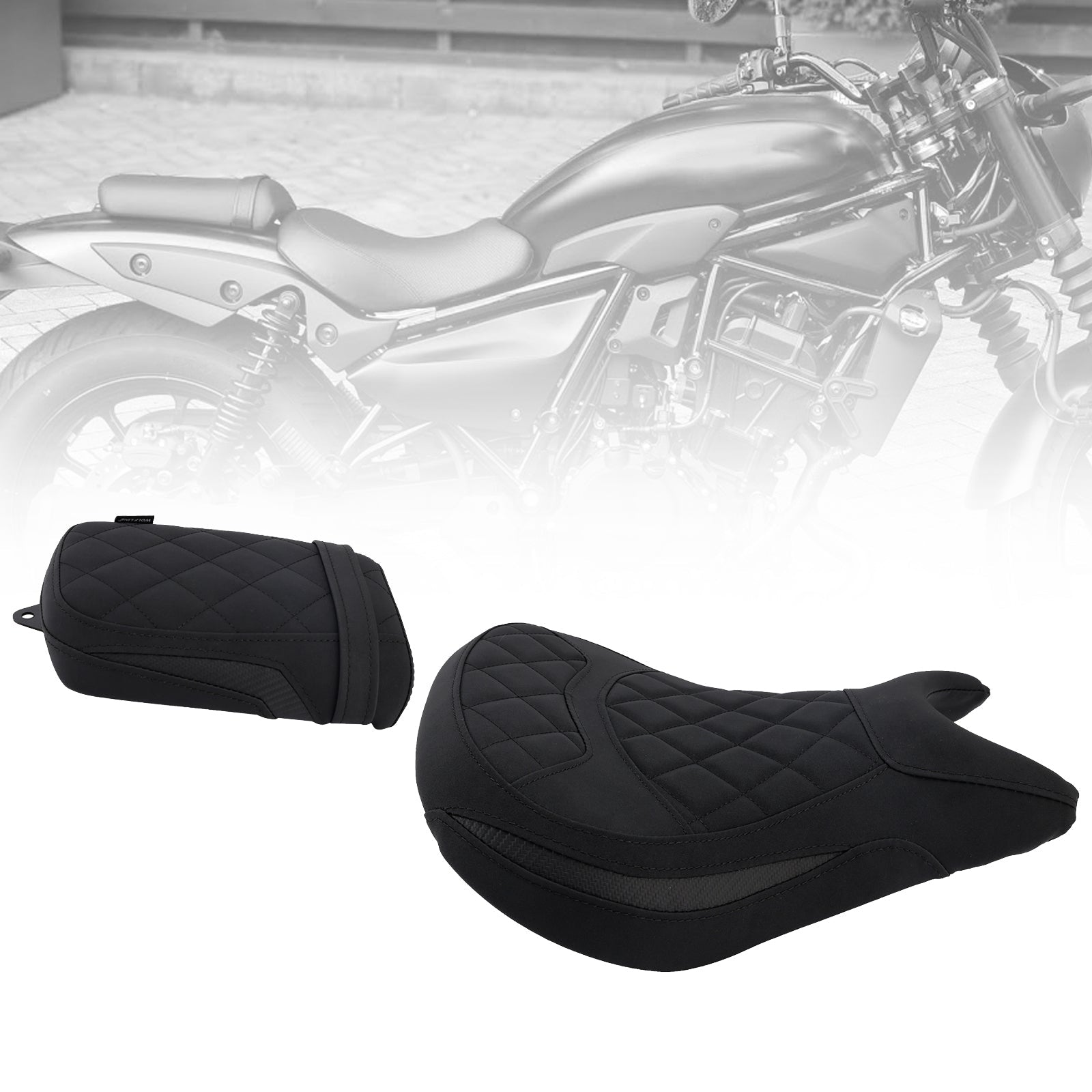 2024-2025 For Kawasaki Eliminator 500 Lower Front W/ Rear Seat Lower Pillion Black