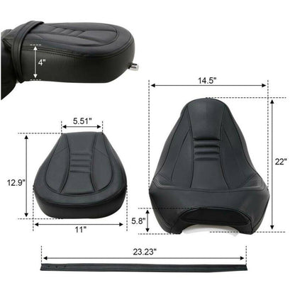 09-20 Harley Touring Cvo Road Glide Fltr Black Harley Driver Passenger Seat