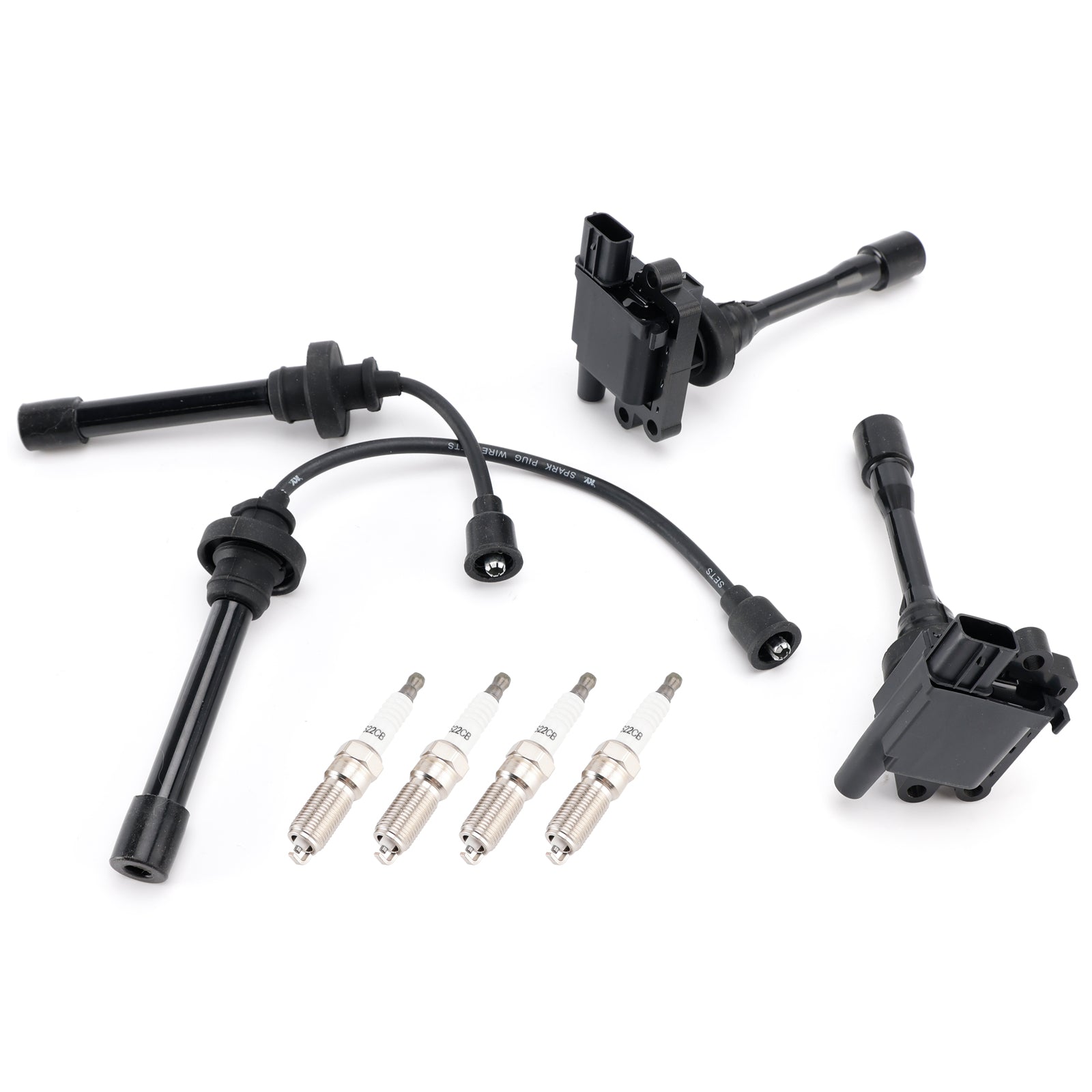 2001-2005 For Dodge Stratus 2.4L L4 2x Ignition Coil+2x Wires+4x Plugs UF295 5C1091 88921386