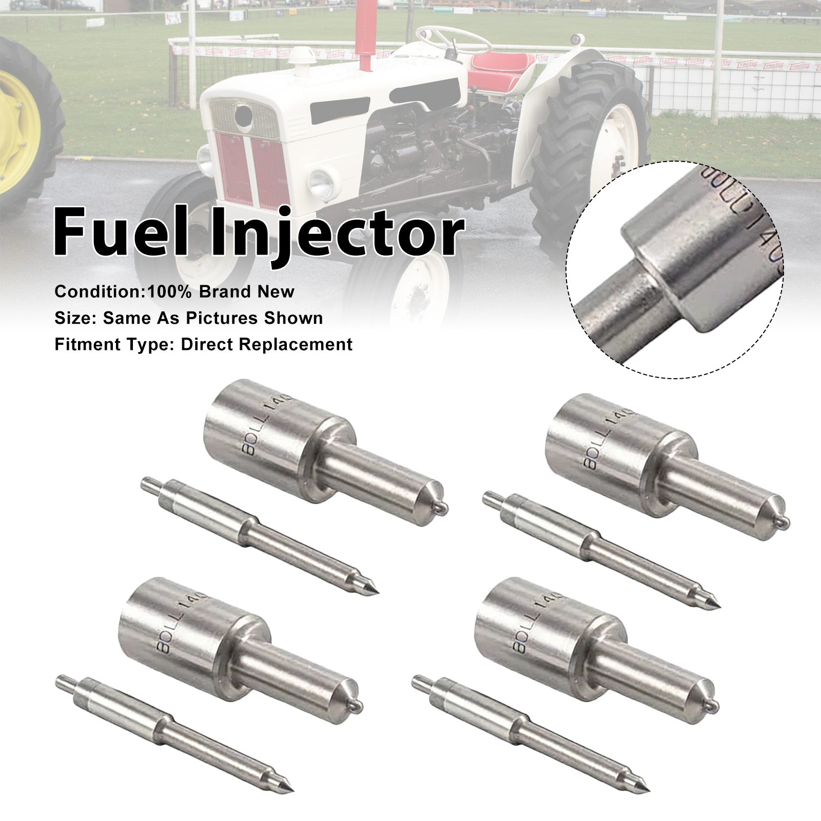 4Pcs Fuel Injector For David Brown 770 885 900 1294 1390 1410 BDLL140S6592