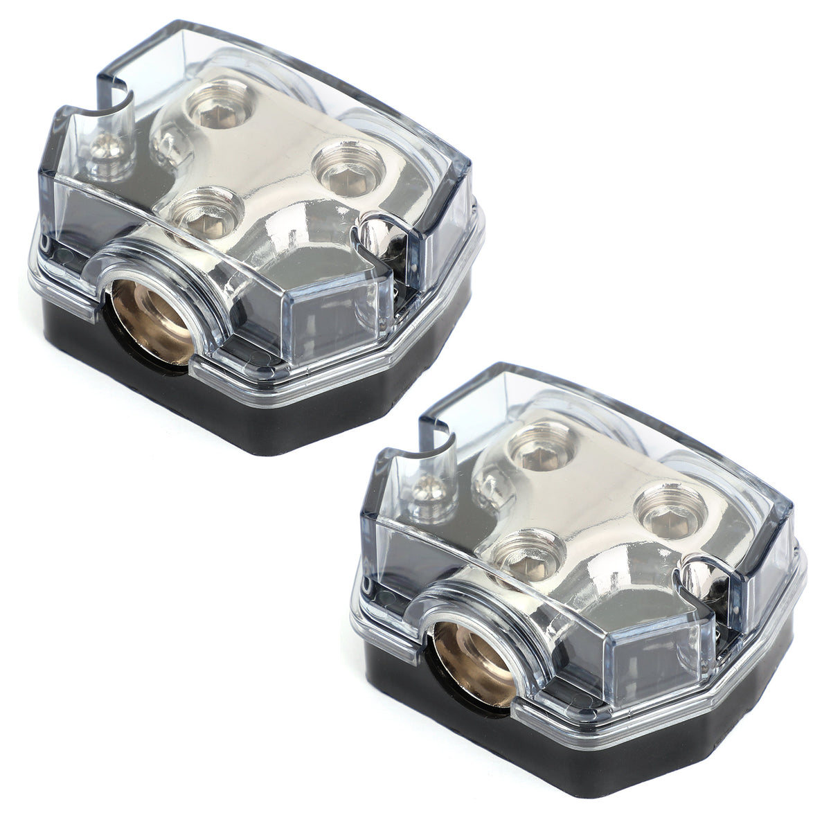 2pcs Distribution Block 1x0 In 2x0 GA Out Splitter Fusebox