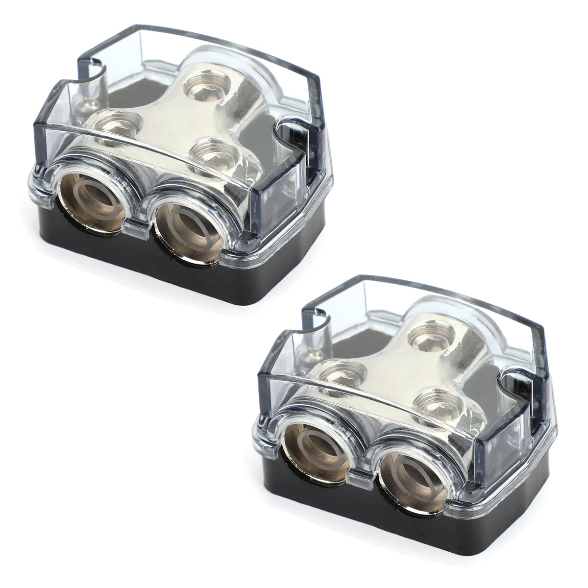 2pcs Distribution Block 1x0 In 2x0 GA Out Splitter Fusebox