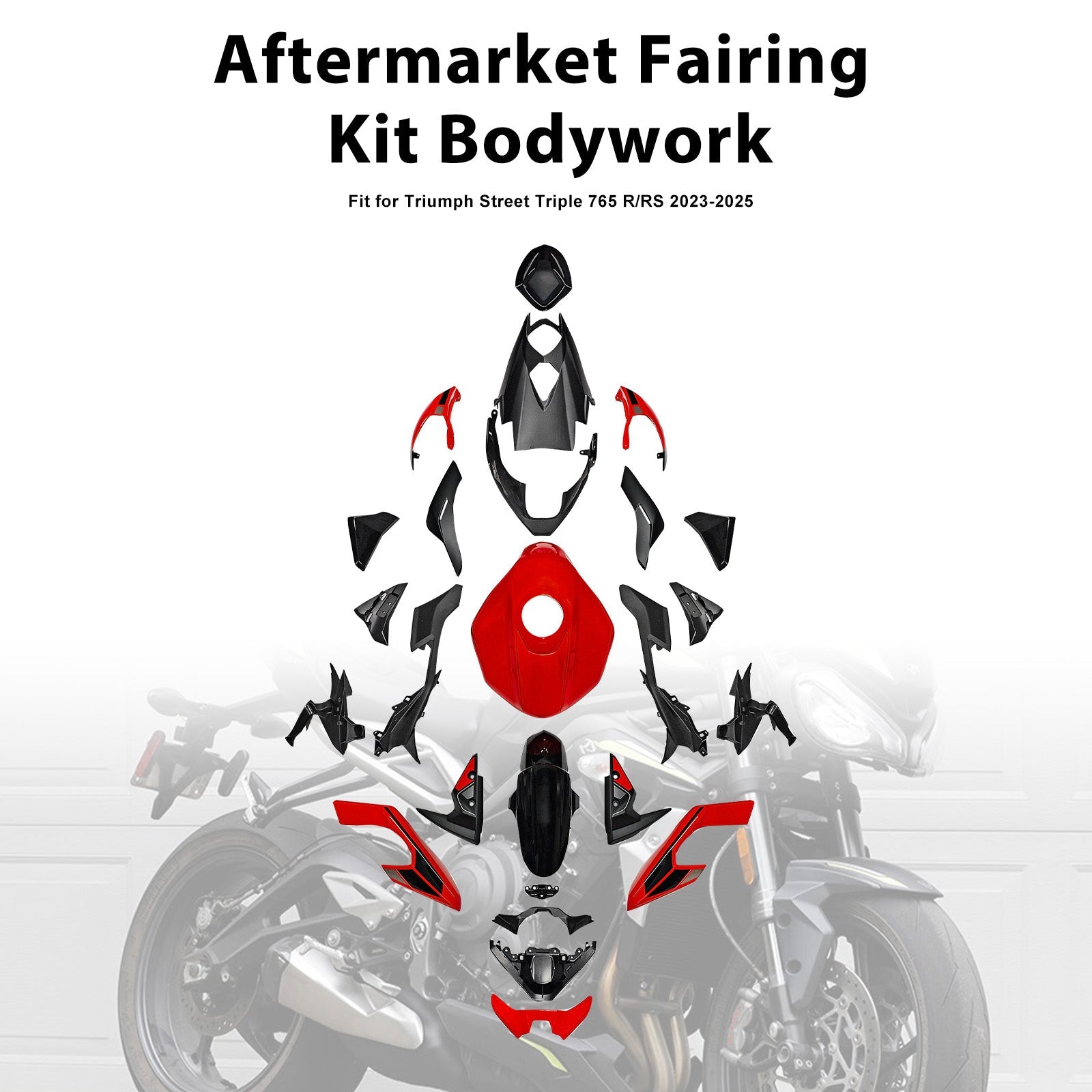 Injection Bodywork Fairing Kit for Street Triple 765 R/RS 2023-2025