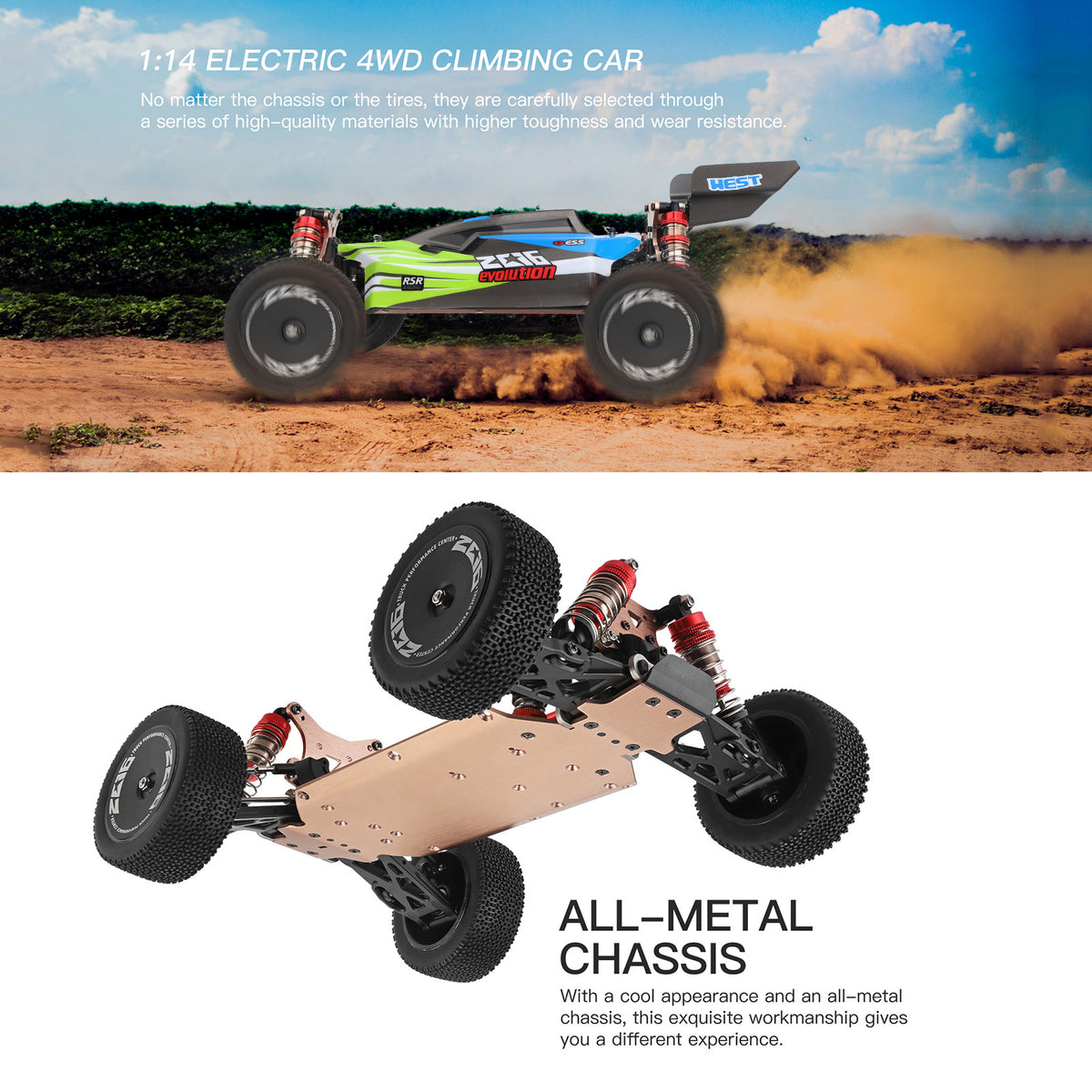 WLtoys 144001 RTR 2.4GHz 60km/h High Speed Drift Racing Car Remote Control Car
